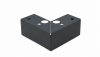 Poten set - 5 cm hoog Antraciet