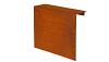 Overzetstuk muurelement Recht 150x30x15.8 cm - Corten