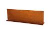 Kantopsluiting Double (flg) 300x10 cm Corten