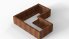 Bloembak Module+ L-vorm 60x120x120x28 cm