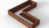 Bloembak Module+ L-vorm 60x180x180x28 cm