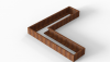 Bloembak Module+ L-vorm 60x240x240x28 cm