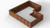Bloembak Module+ L-vorm 90x150x150x28 cm