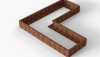 Bloembak Module+ L-vorm 90x240x240x28 cm