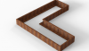 Bloembak Module+ L-vorm 90x270x270x28 cm