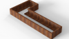 Bloembak Module+ L-vorm 60x120x240x28 cm