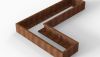 Bloembak Module+ L-vorm 60x240x180x28 cm