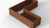 Bloembak Module+ L-vorm 60x180x180x42 cm
