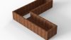 Bloembak Module+ L-vorm 60x210x210x42 cm