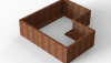 Bloembak Module+ L-vorm 90x150x150x42 cm