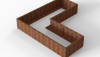 Bloembak Module+ L-vorm 90x240x240x42 cm