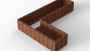 Bloembak Module+ L-vorm 60x240x180x42 cm