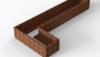 Bloembak Module+ L-vorm 60x330x150x42 cm