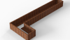 Bloembak Module+ L-vorm 60x420x150x42 cm