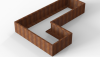 Bloembak Module+ L-vorm 90x270x180x42 cm