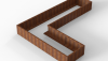 Bloembak Module+ L-vorm 90x360x270x42 cm