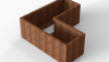 Bloembak Module+ L-vorm 60x150x150x56 cm