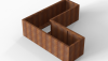 Bloembak Module+ L-vorm 60x180x180x56 cm