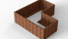 Bloembak Module+ L-vorm 90x180x180x56 cm