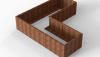 Bloembak Module+ L-vorm 90x240x240x56 cm