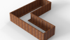 Bloembak Module+ L-vorm 90x270x270x56 cm