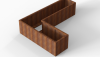 Bloembak Module+ L-vorm 60x240x180x56 cm