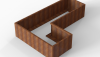 Bloembak Module+ L-vorm 90x270x180x56 cm