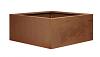 Bloembak vlak - 90x90x40 cm Corten