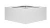 Bloembak vlak - 90x90x40 cm Wit
