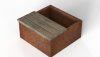Zitbank - Recht 60x47 cm Hardhout