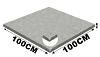 SCHELLEVIS ® OUD HOLL. ZWEMBADRAND HOEK (100X100X5 CM) GRIJS