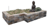 TUMBELWALL GETR. 30X20X10CM KILIMANJARO