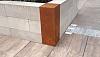 Stapelblok afdek hoek 15x15x43 cm Corten