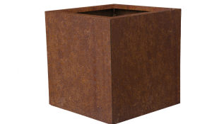 Bloembak vlak - 60x60x60 cm Corten