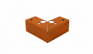 Poten set - 5 cm hoog Corten