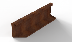 Uitwendig hoekpaneel-R (B) 90x28 cm