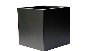 Bloembak vlak - 60x60x60 cm Grafiet zwart