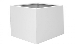 Bloembak vlak - 90x90x60 cm Wit