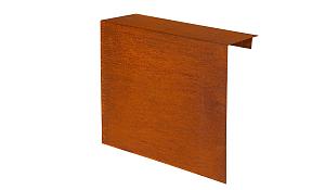 Overzetstuk muurelement Recht - 150x45x12.8 cm Corten