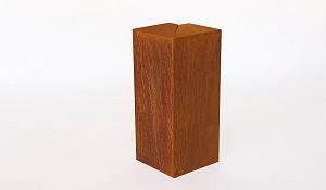 Overzetstuk muurelement hoek - 17x30x12.8 cm Corten