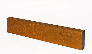 U-profiel ongelijkzijdig opsluitband 6 cm - 300x6.4x19.6/4.57 cm Corten