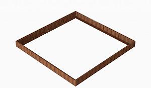 Bloembak Module+ 360x360x28 cm