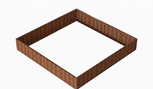 Plantenbak Module+ Corten 360x360x56 cm