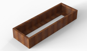 Plantenbak Module+ Corten 180x60x28 cm