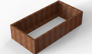 Plantenbak Module+ Corten 180x90x42 cm