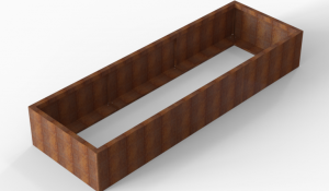 Plantenbak Module+ Corten 270x90x42 cm