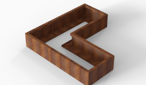 Bloembak Module+ L-vorm 60x150x150x28 cm