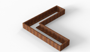 Bloembak Module+ L-vorm 60x240x240x28 cm