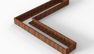 Plantenbak Module+ Corten 300x300x28 cm (60cm diep)