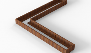 Plantenbak Module+ Corten 360x360x28 cm (60cm diep)